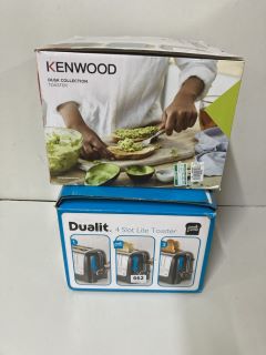 2 X ASSORTED TOASTERS INC DUALIT 4 SLOT LITE TOASTER