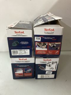 4 X ASSORTED TEFAL IRONS INC ULTRAGLIDE ANTI-CALC PLUS