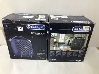 2 X DELONGHI CAPSULE HOBBY 2400W HIGH-POWERED FAN HEATER