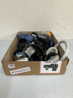 BOX OF ASSORTED HEADPHONES