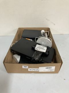 BOX OF ASSORTED ITEMS INC 3-IN-1 WIRELESS CHARGER