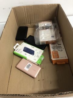 BOX OF ASSORTED ITEMS INC BELKIN PORTABLE CHARGER