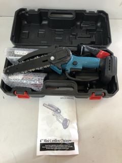 6" MINI CORDLESS CHAINSAW (18+ ID REQUIRED)