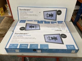 3 X SANDSTROM FULL MOTION TV MOUNT MODEL NO: SFML16