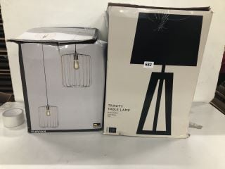 2 X ITEMS INC TRINITY TABLE LAMP