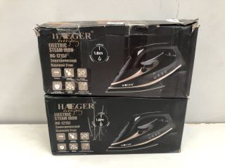 2 X HAEGER ELECTRIC STEAM IRON