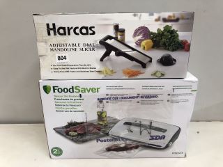 2 X KITCHEN ITEMS INC HARCAS ADJUSTABLE DIAL MANDOLINE SLICER