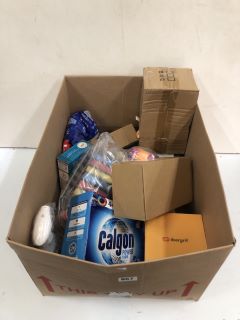 BOX OF CLEANING PRODUCTS INC CALGON POWER TABS