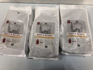 3 X SKINNERS RUFF & READY COMPLETE FOOD FOR ADULT DOGS (BB: AUG 24)