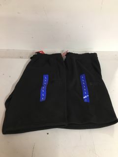 2 X PAIRS OF PUMA JOGGER SHORTS IN BLACK - SIZE L