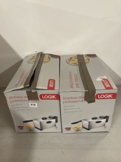 2X LOGIK STAINLESS STEEL PROFESSIONAL DEEP FRYER