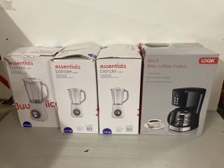 4X ASSORTED ITEMS INCL. ESSENTIALS 1.5L PLASTIC BLENDER