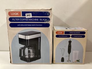 2X ASSORTED ITEMS INCL. LOGIK FILTER COFFEE MACHINE