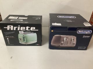 2X ASSORTED ITEMS INCL. DELONGHI ICONA METALLICS 4-SLICE TOASTER