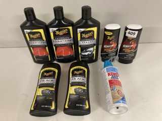 QTY OF ASSORTED ITEMS INCL. MEGUIARS ULTIMATE CAR POLISH