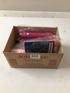 BOX OF ASSORTED ADULT SEX TOYS (18+ ID REQUIRED)