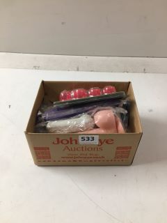 BOX OF ASSORTED ADULT SEX TOYS (18+ ID REQUIRED)