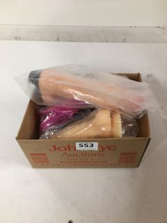 BOX OF ASSORTED ADULT SEX TOYS (18+ ID REQUIRED)