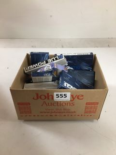 BOX OF ASSORTED ADULT POWER PILLS TO INCLUDE BLUE MELLOW & BLUE EAGLE (18+ ID REQUIRED)