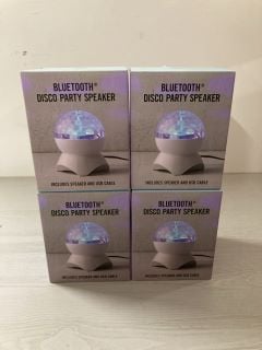 4 X BLUETOOTH DISCO PARTY SPEAKERS - TOTAL RRP Â£100