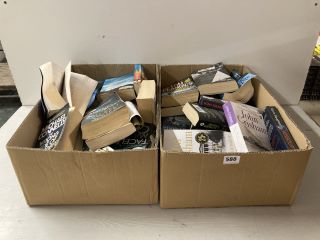 2 X BOXES OF ASSORTED BOOKS