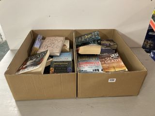 2 X BOXES OF ASSORTED BOOKS