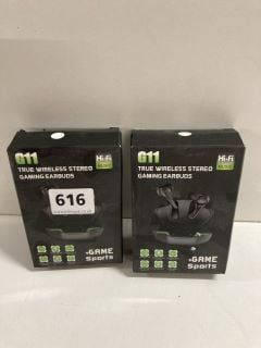 2 X G11 TRUE WIRELESS STEREO GAMING EARBUDS