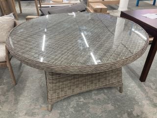 JOHN LEWIS RYE GLASS TOPPED DINING TABLE RRP £375