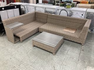 JOHN LEWIS PLATFORM RATTAN MODULAR SOFA SET RRP: £1,899