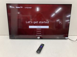 TCL 43" ROKU TV MODEL 43RP630K (WITH REMOTE, NO STAND, WITH BOX) RRP: £259