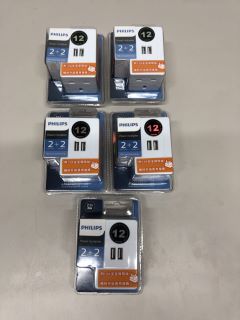 5 X PHILIPS 2+2 POWER MULTIPLIERS