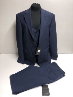 JEFF BANKS REGULAR FIT NAVY TRAVEL 3 PIECE SUIT RRP:£155