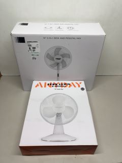 DESK FAN AND A DESK/PEDESTAL FAN