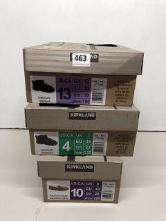 3 X KIRKLAND ITEMS INC SLIPPERS SIZE 9