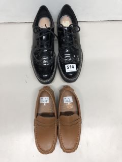 2 X PAIRS OF SHOES INC ZARA PVC SHOES SIZE 36