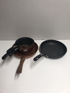 ASSORTED PANS AND FRYING PANS