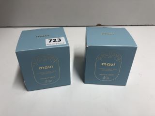 2 X MAUI SCENTED CANDLES