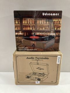 2 X VINTAGE STYLE LP TURNTABLES