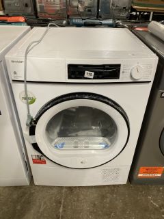 SHARP TUMBLE DRYER IN WHITE MODEL: KD-NHB9S6GW3