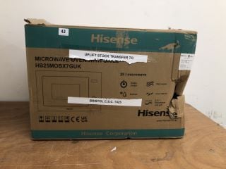 HISENSE MICROWAVE OVEN WITH GRILL 25L MODEL: HB25MOBX7GUK