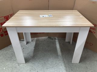 WOODEN TABLE AND BENCH SEATS (DAMAGED)