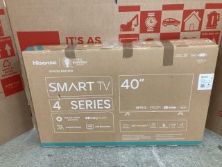 HISENSE 40" SMART TV 40A4KTUK (WITH STAND, WITH REMOTE, WITH BOX)