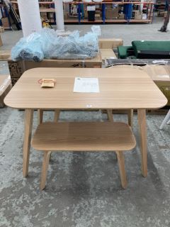 JOHN LEWIS ANTON 4-SEATER DINING TABLE, WITH 2-SEATER BENCHES