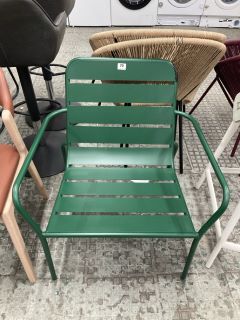 JOHN LEWIS ANYDAY METAL GARDEN LOUNGE CHAIR, GREEN