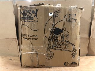 2 X NRS 3 WHEEL STEEL ROLLATOR