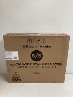 RUSSELL HOBBS 60CM WIDE STAINLESS STEEL VISOR COOKER HOOD