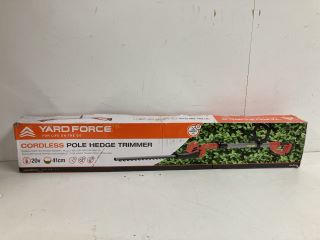 YARD FORGE CORDLESS POLE HEDGE TRIMMER