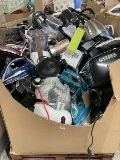 PALLET OF ASSORTED ITEMS INC IRONS, COFFEE MACHINES