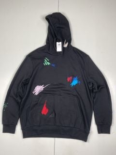 PAUL SMITH GENTS MARKER PEN EMBROIDERY HOODY,86%  COTTON 14% POLYAMIDE,SIZE XL,RRP:£342