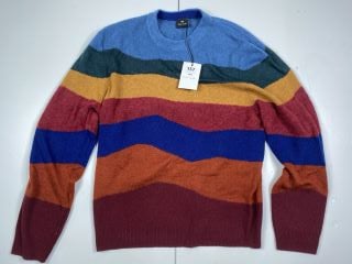 PAUL SMITH MENS PULLOVER CREW NECK, SIZE-XL, 45% LAMBSWOOL 18% WOOL 16% POLYAMIDE 9% ACRYLIC 6% KID MOHAI -RRP £84